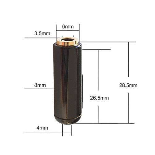 IC-261F 3.5mm Jak Dii (4 Boumlu) Siyah
