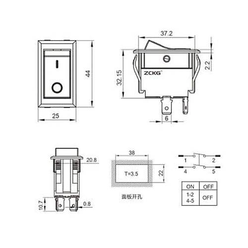 ZCK-01C 4-Pin Elektromanyetik Switch