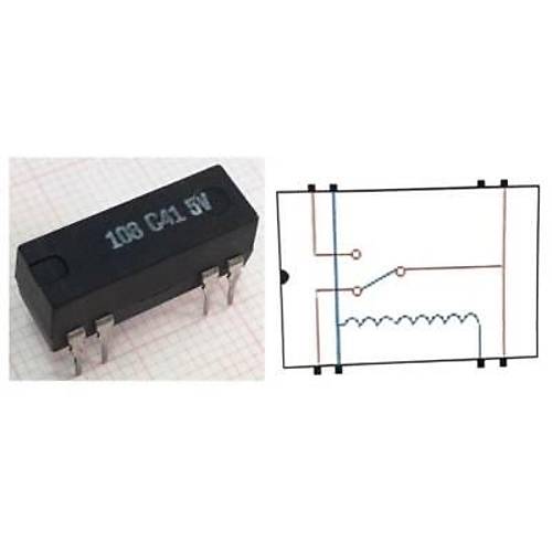108 C41 5V Reed Röle Tek Kontak C/O 5VDC 0.25A