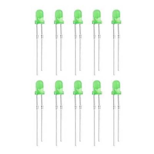 3mm Yeil Led Paketi - 10 Adet