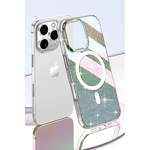 Joko iPhone 14 Pro Max Rasasi Simli Magsafe Kapak - effaf