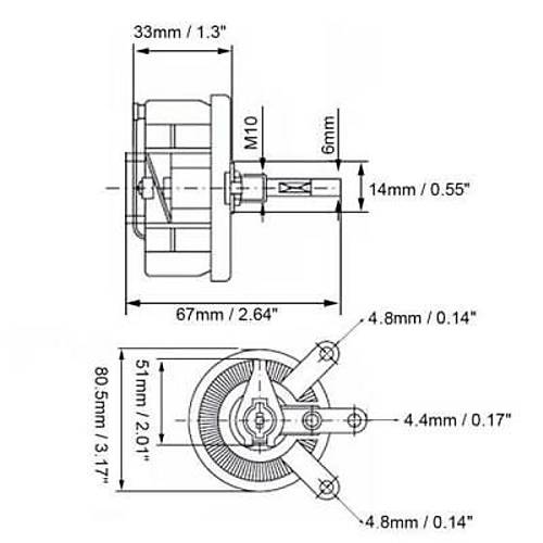 5R 100W BC1 Reosta Diren - Potansiyometre
