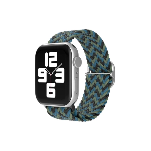 Newface Apple Watch 38mm Star Kordon - Zigzag Mavi-Yeil