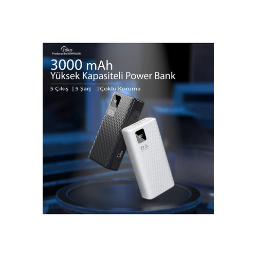 Konfulon A26Q Powerbank 30.000 mAh PD 20W Hzl arj - Beyaz