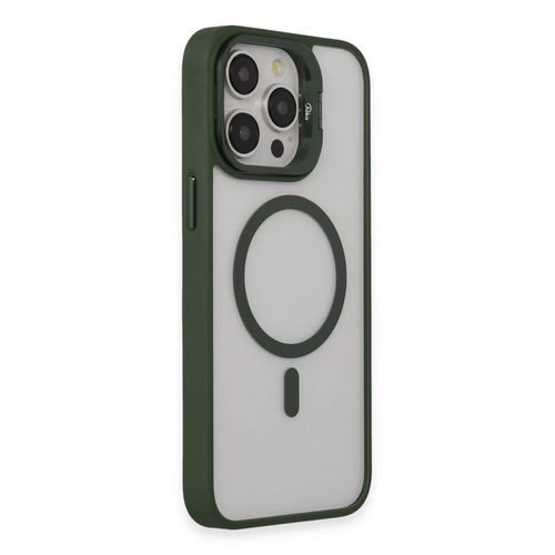 Joko iPhone 14 Pro Klf Roblox Lens Magsafe Standl Kapak - Koyu Yeil