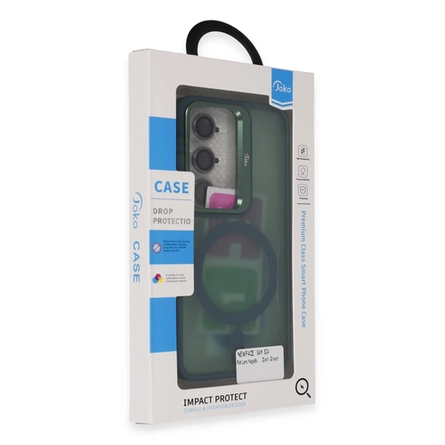 Joko Samsung Galaxy S24 Plus Flet Lens Magsafe Kapak - Koyu Yeil