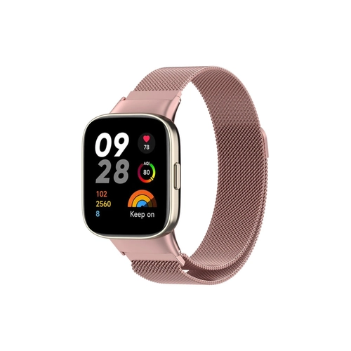 Newface Xiaomi Redmi Watch 3 Metal Mknatsl Kordon - Rose