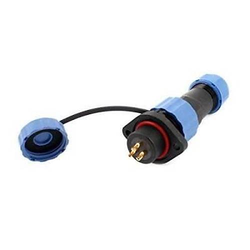 SD16 3 Pin 16mm Su Geirmez Konnektr Takm - Flanl Panel Tipi