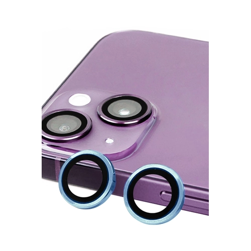 Newface iPhone 13 Raze Metal Kamera Lens - Mavi