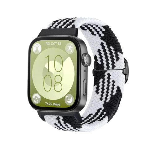 Newface Huawei Fit 4 Star Kordon - Siyah-Beyaz