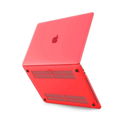 Newface Macbook Pro 13 2021 Macbook Buzlu Kapak - Krmz