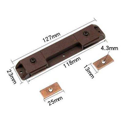 Mknatsl Plastik Mobilya Kapak Kilidi 110x23x14mm - Kahverengi