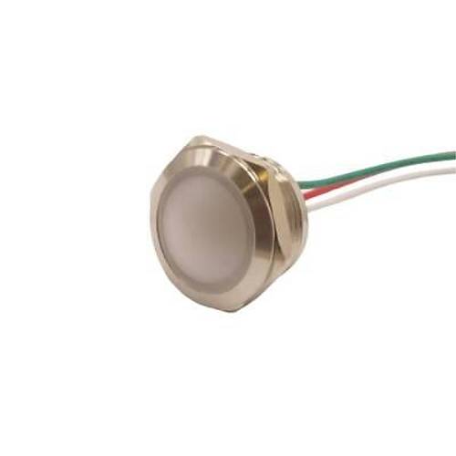 19L-P1/RGY+ 19mm 12-24V Kablolu Metal Sinyal Lambas - 3 Renk Anot