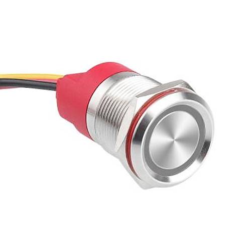 WD19T-P1-EC 19mm Dokunmatik Touch Metal Buton - Beyaz