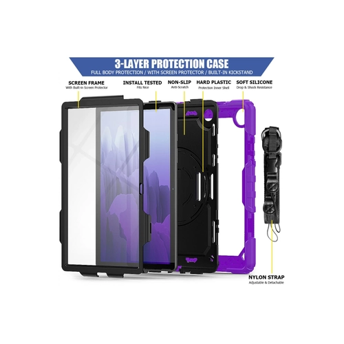 Newface Samsung Galaxy T500 Tab A7 10.4 Klf Pars Tablet Kapak - Mor