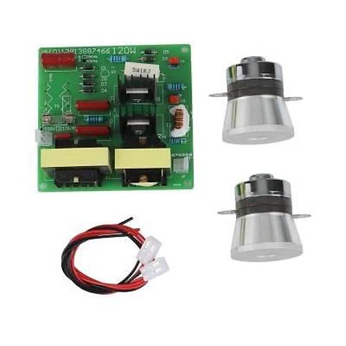 AC 220V Ultrasonik Temizleyici Src Kart + 2 Adet 50W 40KHZ Transdser