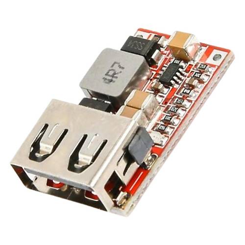 6-24V Giri - 5V 3A k DC-DC USB Gerilim Azaltc Modl %97.5 Verimlilik