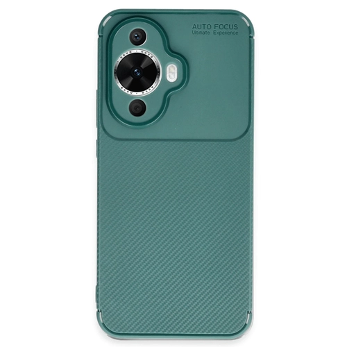 Newface Huawei Nova 12S Klf Auto Focus Karbon Kapak - Koyu Yeil
