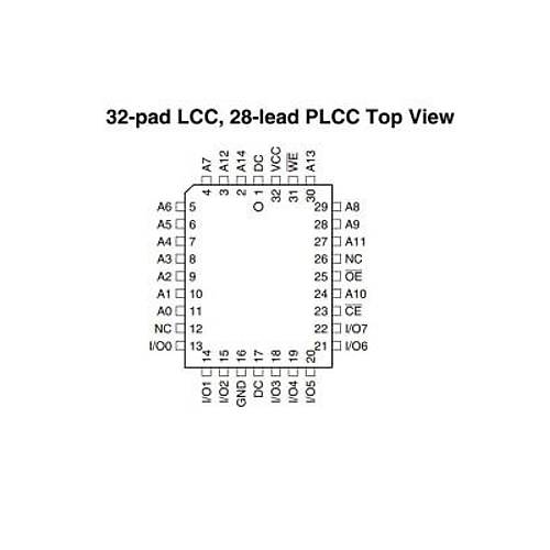 28C256 - PLCC32 EEPROM Entegresi