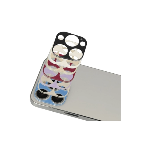 Newface iPhone 13 Pro Max Rainbow Kamera Lens Koruma Cam - Siyah