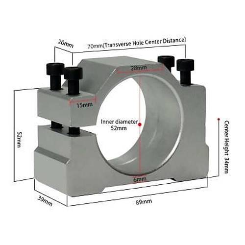 Alminyum 52mm Spindle Motor Tutucu Holder