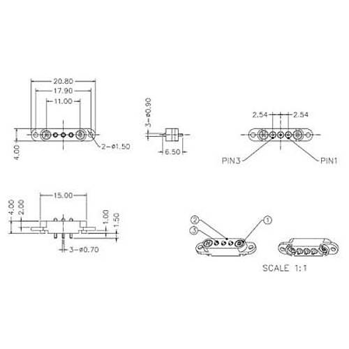 LK-3PIN-2080404 3-Pin 2.54mm Pogo Pin Manyetik Konnektr Takm - Kulakl