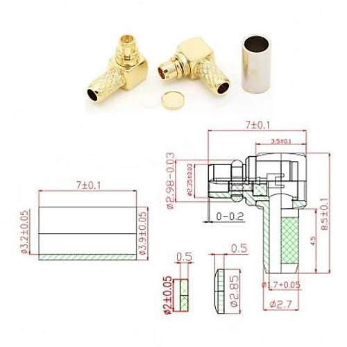 MMCX-JW-1.5 Erkek Konnektör