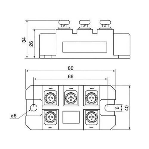 MDQ100-16 100A 1600V Tek Faz Kpr Diyot - Alminyum Plaka