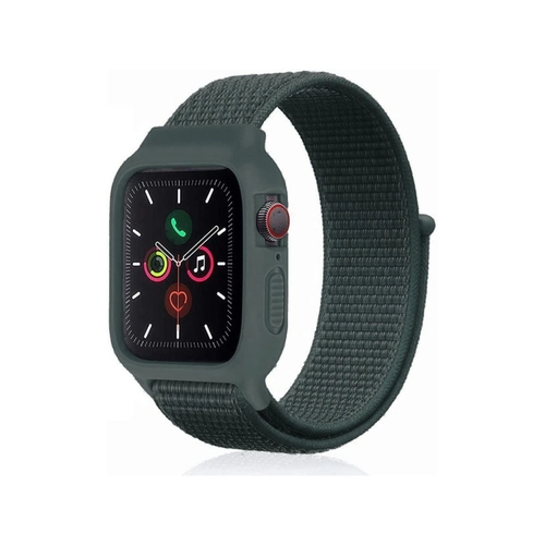 Newface Apple Watch 42mm Hasrl Crtcrtl Kasal Kordon - Haki Yeil