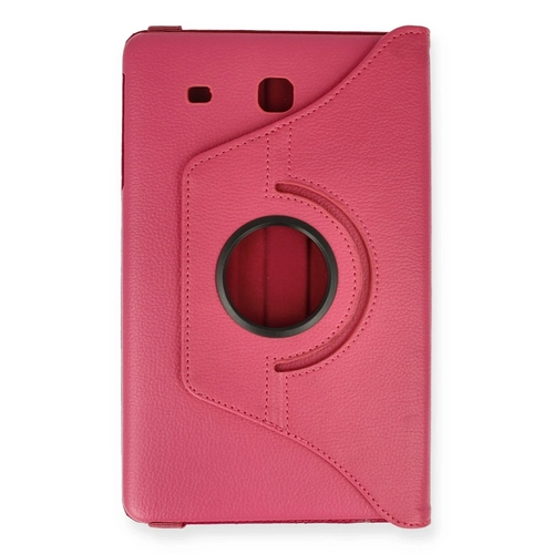 Newface Samsung Galaxy T560 Tab E 9.7 Klf 360 Tablet Deri Klf - Pembe
