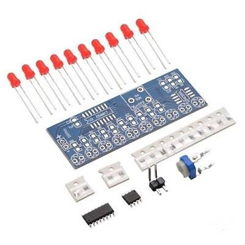 NE555 + CD4017 LED DIY Elektronik Eitim Kiti - Kara imek