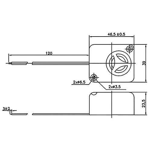 IC-221A Buzzer 12V DC Devreli Kablolu Siren Ses