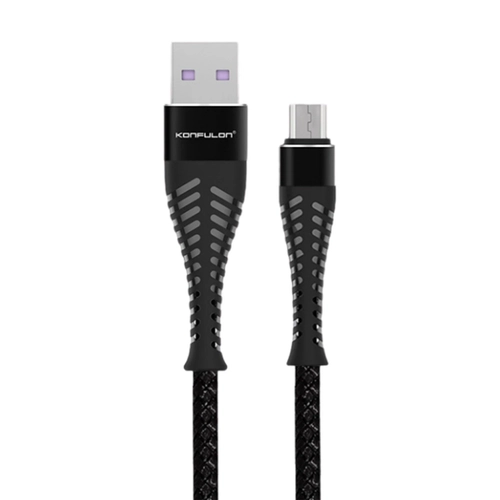 Konfulon S61 Micro USB Kablo 1.2M 2.1A - Siyah