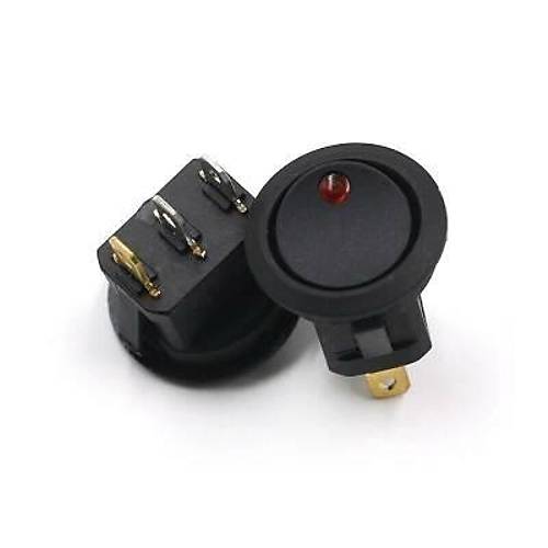 KCD1 220V Krmz Nokta Ikl On-Off Anahtar