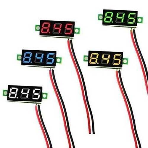 Mini Voltaj Gstergesi Mavi 4V - 30V Voltmetre