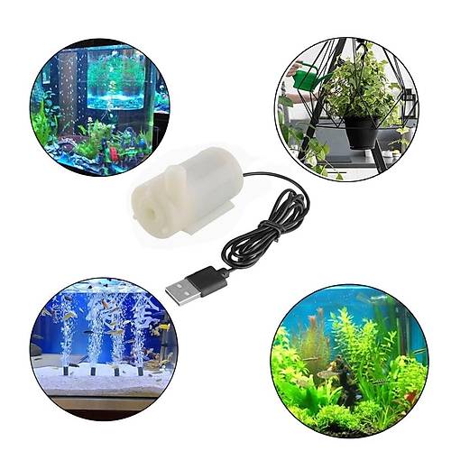 USB Girili Mini Dalg Su Pompas 5V Akvaryum Pompas Yatay