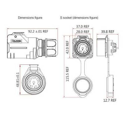 LP-28-J03SX-23-401 3-Pin Su Geirmez Konnektr - Dii