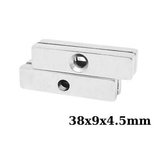 38x9x4.5-5mm Hava Delikli Neodyum Gl Mknats - Neodim Magnet