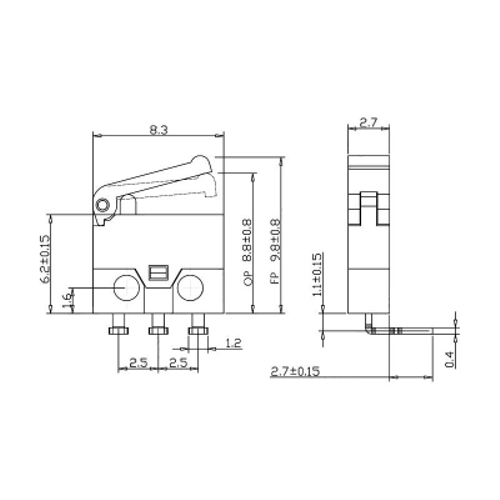 KFC-W-13W Micro Switch 3-Pin