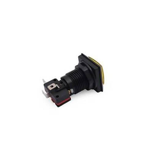 33mm 12V Kare Ikl Oyun Makinesi Butonu - Sar