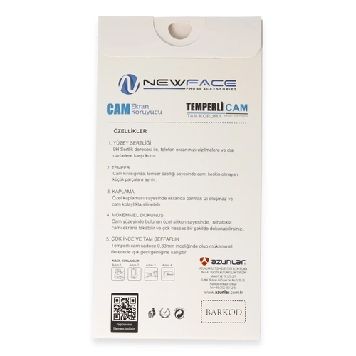 Newface Samsung Galaxy A32 3D Antistatik Cam Ekran Koruyucu