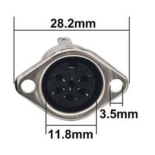 4 Pin Di�i DIN Konnekt�r - Flan�l� Panel Tipi