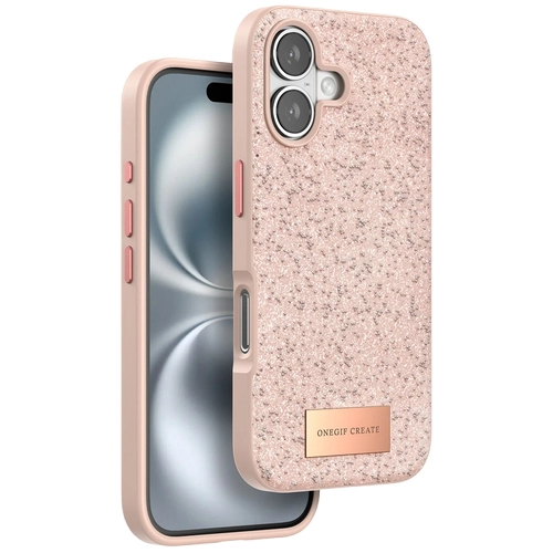 Onegif iPhone 16 Plus Bright Simli Kapak - Pembe
