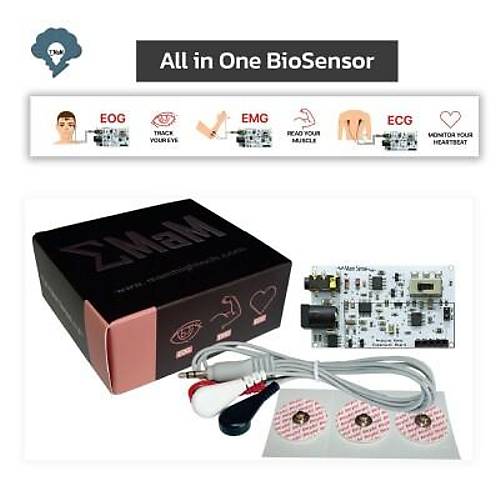 EMG EOG EKG Sensr Kart (Kas, Gz ve Kalp Sinyalleri Alglama)