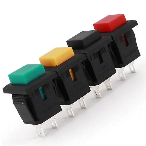 IC-180K Plastik Buton Yayl 2P PBS15B Siyah