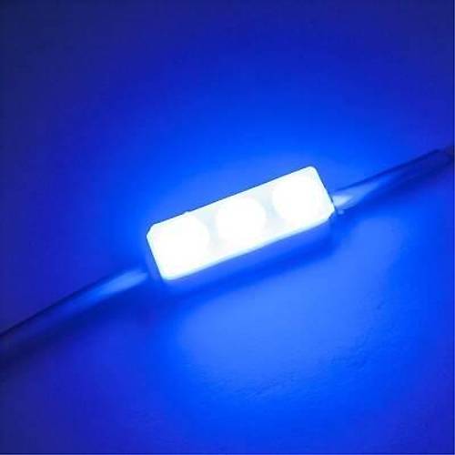 3'l Mercekli Mini Modl Led - Mavi 12V 0.5W