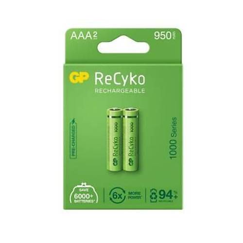 GP ReCyko+ 2'li 950mAh AAA arj Edilebilir Pil