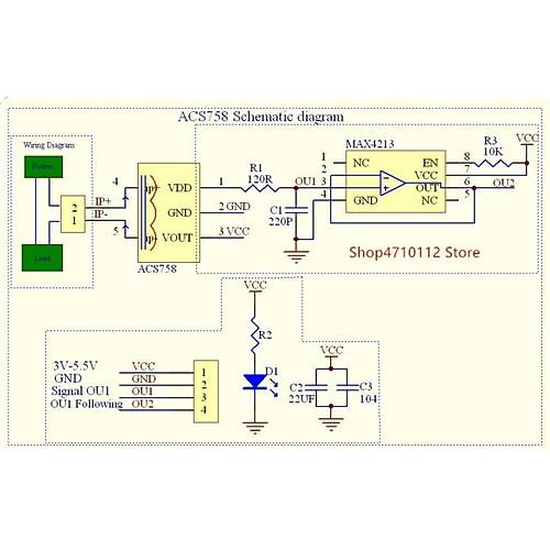 ACS758LCB 100A Lineer Hall Akm Sensr Modl