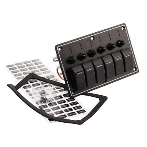 6'l ON-OFF Krmz Ikl Anahtar Switch Panel - Ar Akm Korumal