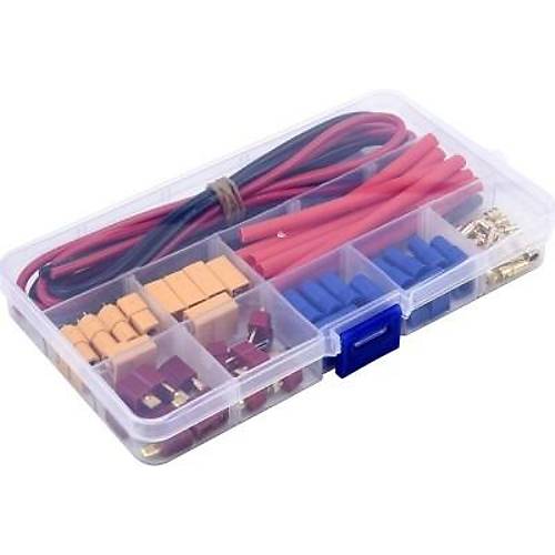 52 Para T-Plug/EC3/XT60 Erkek ve Dii Konnektr, Silikon Kablo ve Isyla Daralan Makaron Seti
